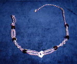 Natural and purple hemp with wooden beads and sliced shell center-piece (2) (Will get a better picture of this soon)
